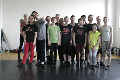 Foto: Příprava a nácvik choreografií pod vedením Mistra světa ve stepu Tomáše Slavíčka